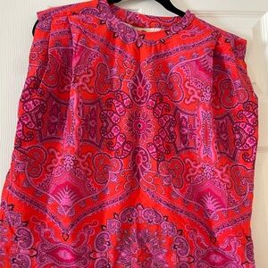 FARM Rio Pink and Red Paisley Blouse